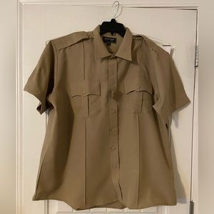 Men’s Tact Squad Brand Tan Short Sleeve Uniform Shirt 2XL NWT